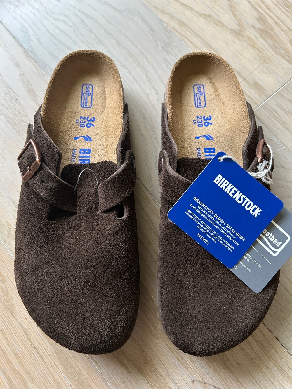 Birkenstock women’s Boston Clog - Dark Brown Suede - Picture 2 of 4